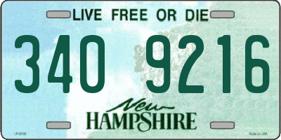 NH license plate 3409216