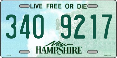 NH license plate 3409217