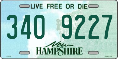 NH license plate 3409227