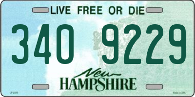 NH license plate 3409229