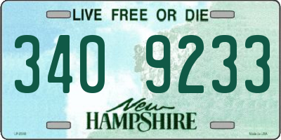 NH license plate 3409233