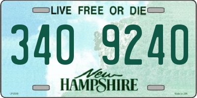 NH license plate 3409240
