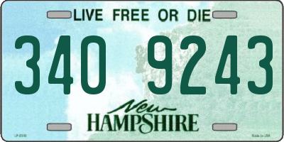 NH license plate 3409243