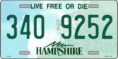 NH license plate 3409252