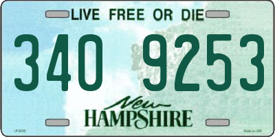 NH license plate 3409253