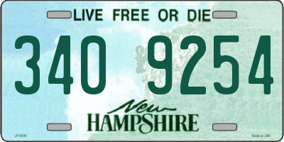 NH license plate 3409254