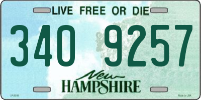 NH license plate 3409257