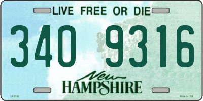 NH license plate 3409316
