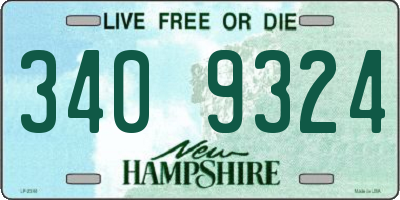 NH license plate 3409324