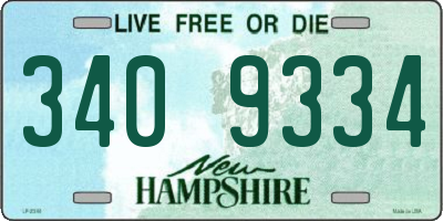 NH license plate 3409334