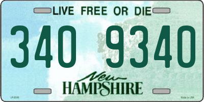 NH license plate 3409340