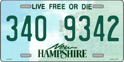 NH license plate 3409342