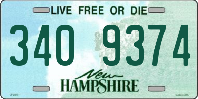 NH license plate 3409374