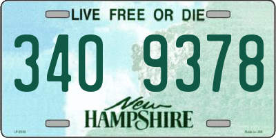 NH license plate 3409378