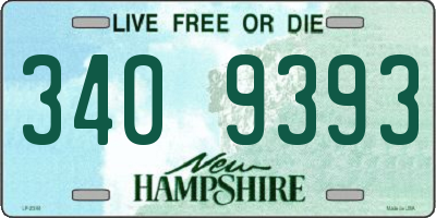 NH license plate 3409393