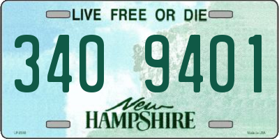 NH license plate 3409401