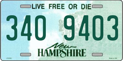 NH license plate 3409403