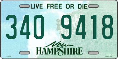 NH license plate 3409418