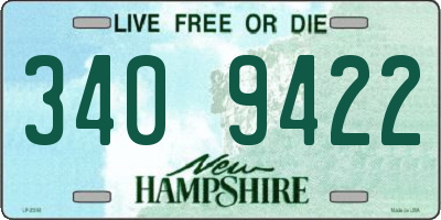 NH license plate 3409422