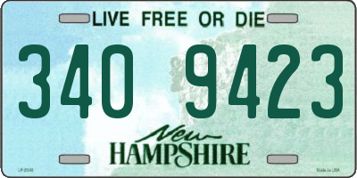 NH license plate 3409423