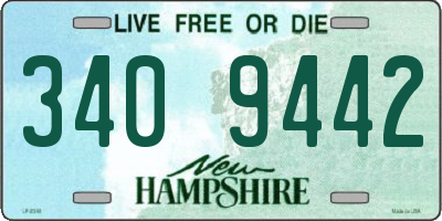NH license plate 3409442