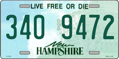 NH license plate 3409472