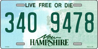 NH license plate 3409478