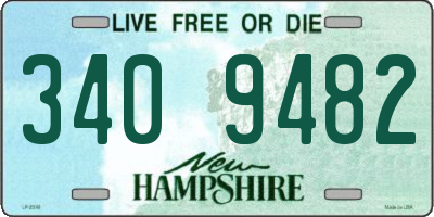 NH license plate 3409482