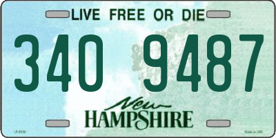 NH license plate 3409487