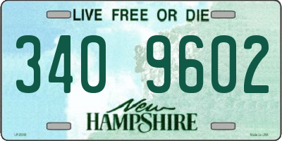 NH license plate 3409602