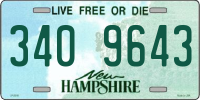 NH license plate 3409643