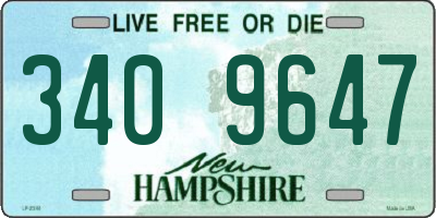 NH license plate 3409647