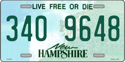 NH license plate 3409648