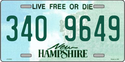 NH license plate 3409649