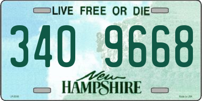 NH license plate 3409668