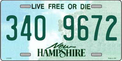 NH license plate 3409672