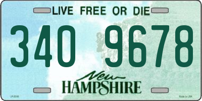 NH license plate 3409678