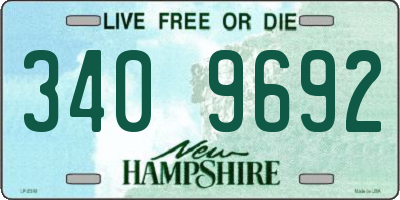 NH license plate 3409692