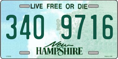 NH license plate 3409716