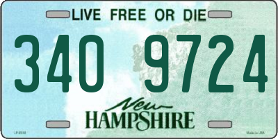 NH license plate 3409724