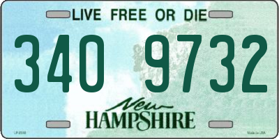 NH license plate 3409732