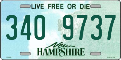 NH license plate 3409737