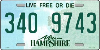 NH license plate 3409743