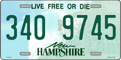 NH license plate 3409745