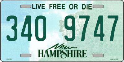 NH license plate 3409747