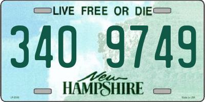 NH license plate 3409749