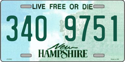 NH license plate 3409751