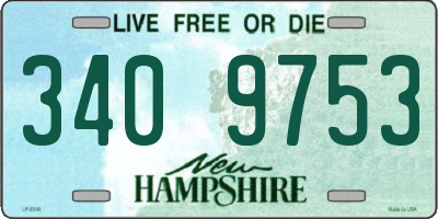NH license plate 3409753
