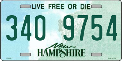 NH license plate 3409754