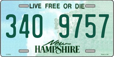 NH license plate 3409757